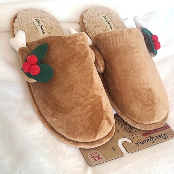 New Dearfoams Turkey slippers - Picture 1 of 4